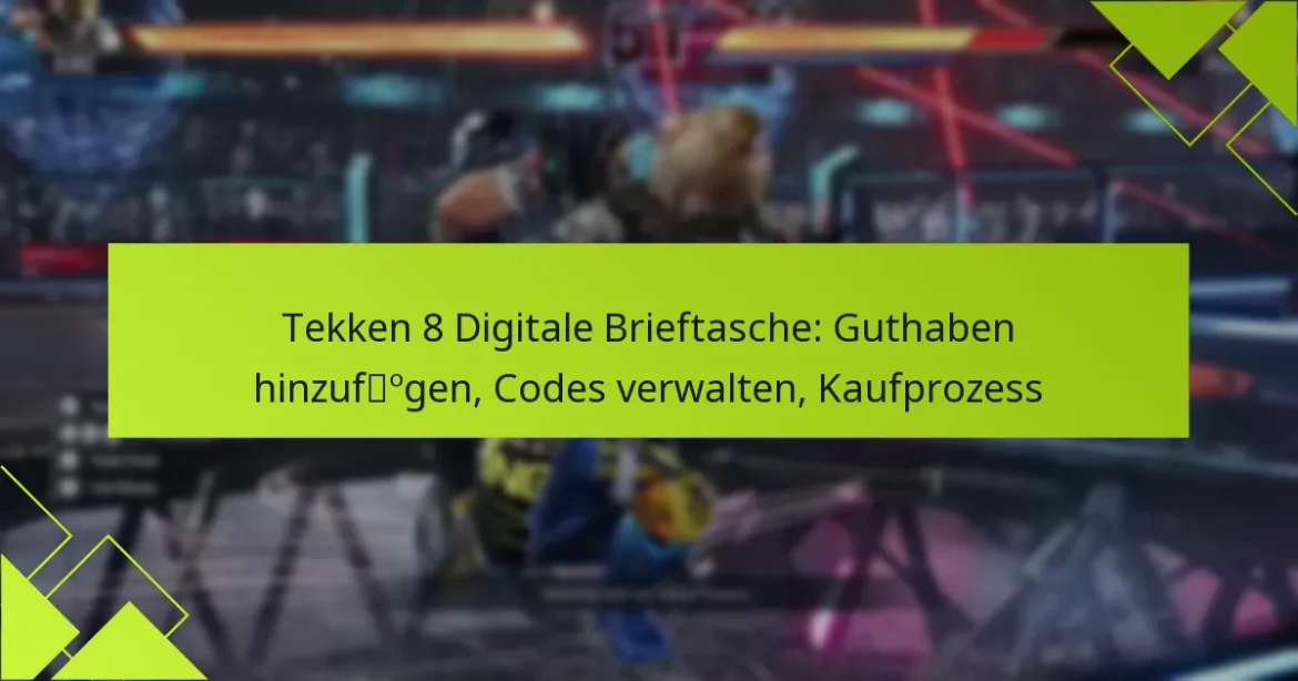 Tekken 8 Digitale Brieftasche: Guthaben hinzufügen, Codes verwalten, Kaufprozess